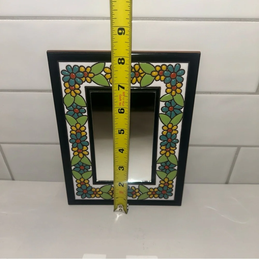 Floral Mosaic Mirror Frame miniature